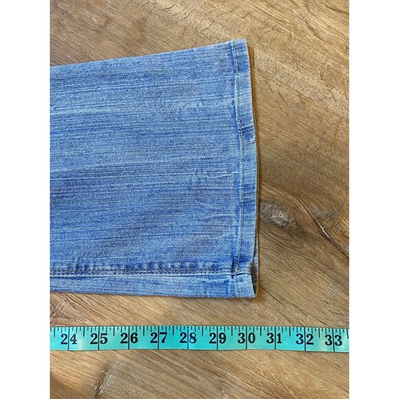 Y2K L.E.I. Ashley Lowrise Bootcut Jeans Junior 9 Blue Denim Stylish Rhinestone P - Picture 8 of 8